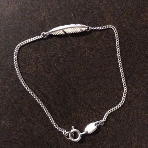 Silver Feather Bracelet